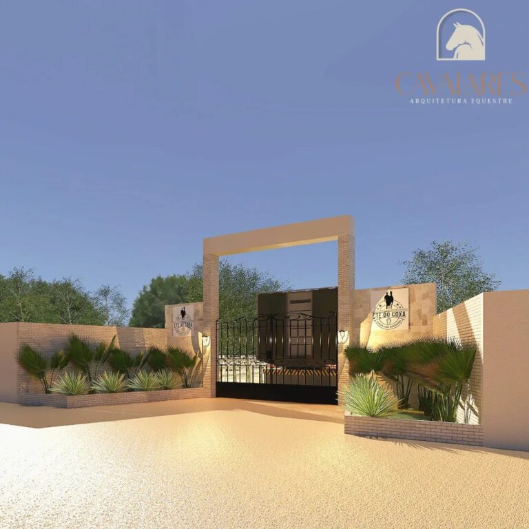 Projeto de entrada de haras da Cavalares Arquitetura Equestre