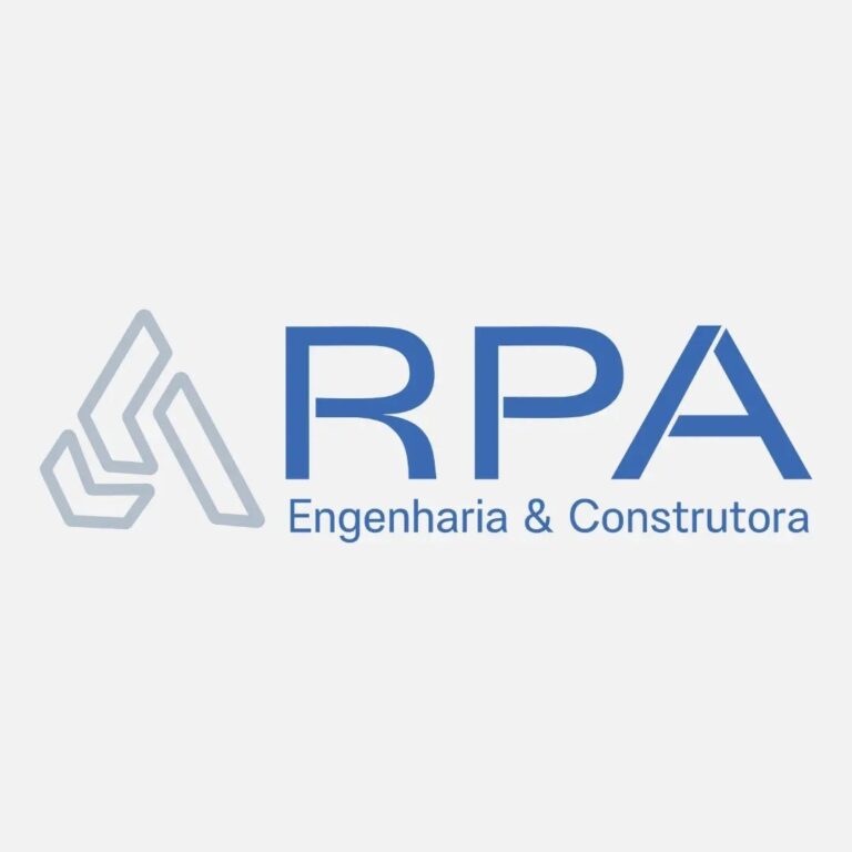 Logo azul da RPA Engenharia e Construtora em fundo claro