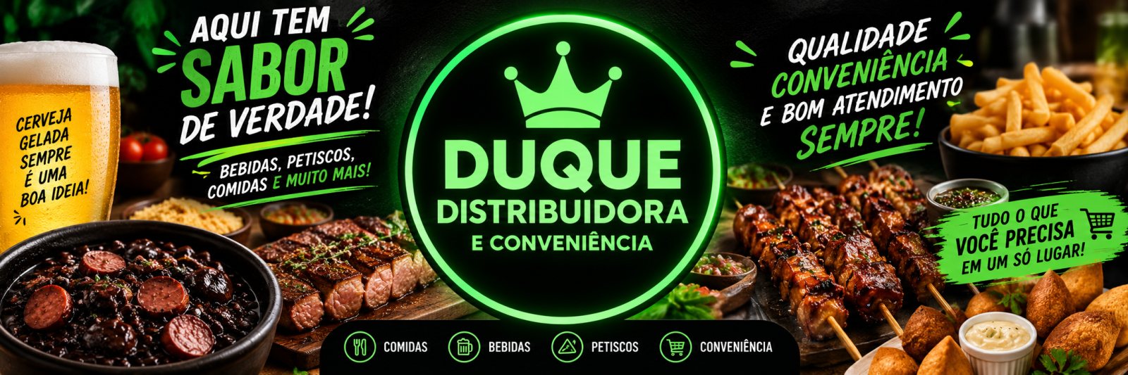 Fachada e ambiente da Duque Distribuidora, bar com jogo, karaokê e almoço de fim de semana em Morro do Chapéu