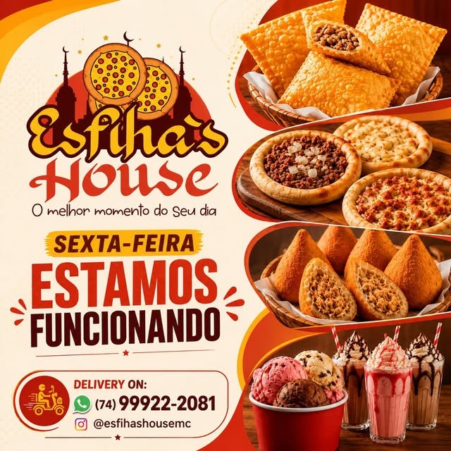 Sexta-feira com delivery na Esfiha's House