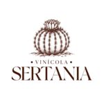 Logotipo da Vinícola Sertania com desenho de cacto florido
